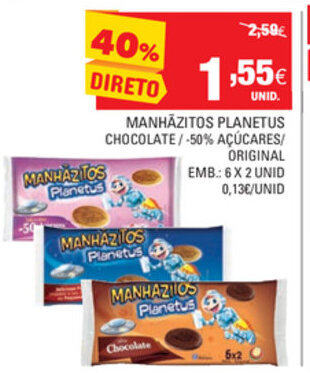 Continente Manhãzitos Planetus 6x2 Unid promoção