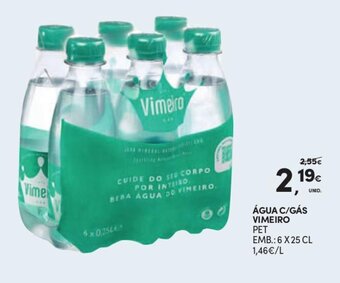 Continente Água c/Gás Vimeiro 6 x 25cl promoção