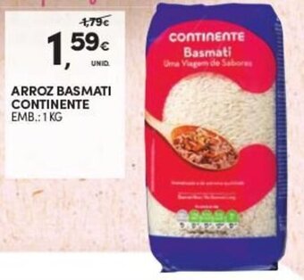 Continente Arroz Basmati Continente 1kg promoção