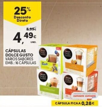 Continente Cápsulas Dolce Gusto 16 cápsulas promoção