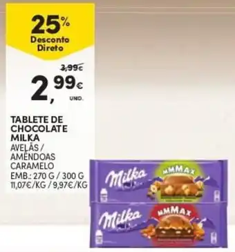 Tablete de Chocolate Milka 270g / 300g