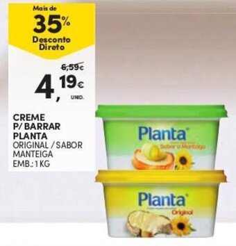 Continente Creme p/Barrar Planta 1kg promoção