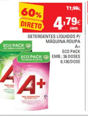 Continente Detergentes Líquidos P/Máquina Roupa A+ 36 Doses promoção