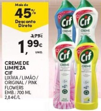 Continente Creme de Limpeza CIF 700ml promoção