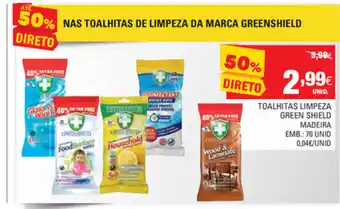 Continente Toalhitas Limpeza Green Shield 70 Unid promoção