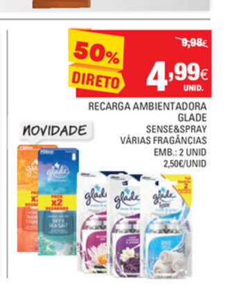 Recarga Ambientadora Glade 2 Unid