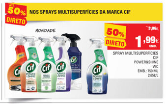 Continente Spray Multisuperfícies CIF 750ml promoção