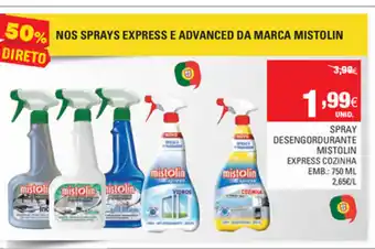 Continente Spray Desengordourante Mistolin 750ml promoção