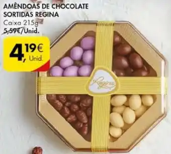 Pingo Doce Amêndoas de Chocolate Sortidas Regina 215g promoção