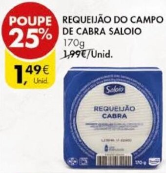 Pingo Doce Requeijão do Campo de Cabra Saloio 170g promoção