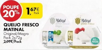 Pingo Doce Queijo Fresco Matinal 3x72g promoção
