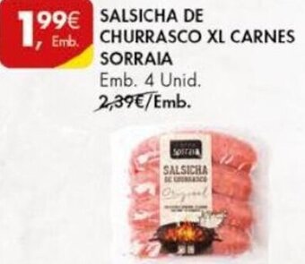 Pingo Doce Salsicha de Churrasco XL Carnes Sorraia 4 Unid promoção