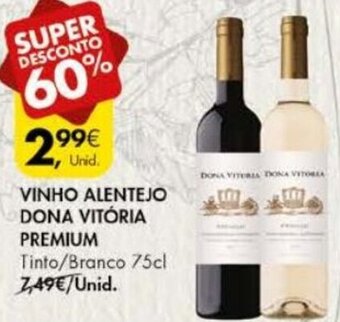 Pingo Doce Vinho Alentejo Dona Vitória Premium 75cl promoção