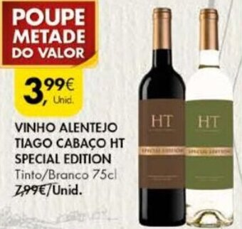 Pingo Doce Vinho Alentejo Tiago Cabaço HT Special Edition 75cl promoção