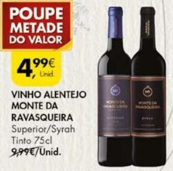 Pingo Doce Vinho Alentejo Monte da Ravasqueira 75cl promoção