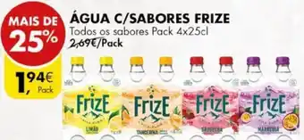Pingo Doce Água C/ Sabores Frize 4x25cl promoção