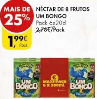Pingo Doce Néctar de 8 Frutos Um Bongo 6 x 20cl promoção