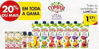 Pingo Doce Compal Vital 1lt promoção
