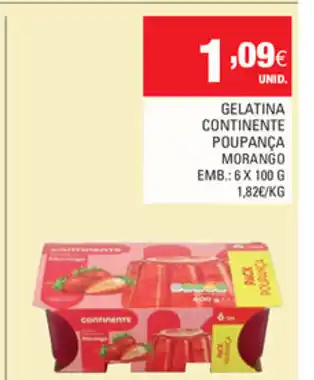 Continente Gelatina Continente Poupança 6x100g promoção