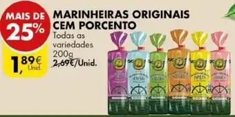 Pingo Doce Marinheiras Priginais cem Porcento 200g promoção