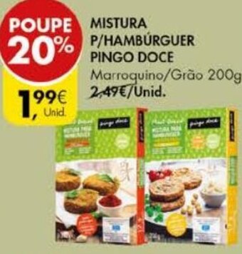 Pingo Doce Mistura P/Hambúrguer Pingo Doce 200g promoção