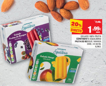 Continente Gelado 100% Fruta Continente 4x60ml promoção