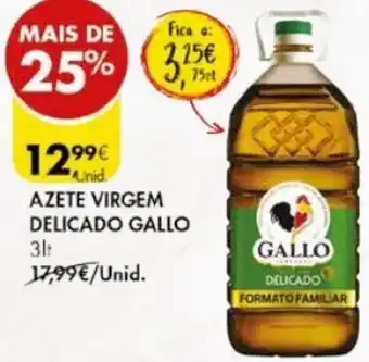 Pingo Doce Azete Virgem Delicado Gallo 3lt promoção
