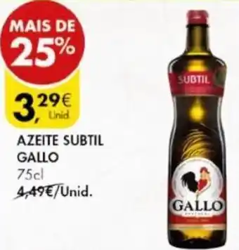 Pingo Doce Azeite Subtil Gallo 750cl promoção
