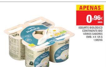 Continente Iogurte Biológico Continente Bio 4x125g promoção
