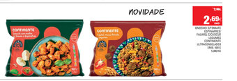 Continente Gnochci C/ Tomate Espinafres Falafel C/Cuscus Legumes Continente 500g promoção