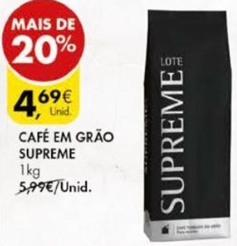 Pingo Doce Café em Grão Supreme 1kg promoção