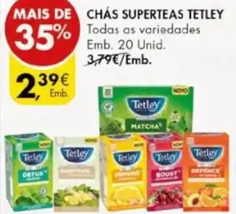 Pingo Doce Chás Superteas Tetley 20 Unid promoção