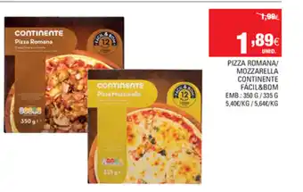 Continente Pizza Romana/Mozzarella Continente 350g/335g promoção