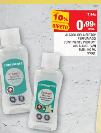 Continente Álcool Gel Neutro/Perfumado Continente 100ml promoção