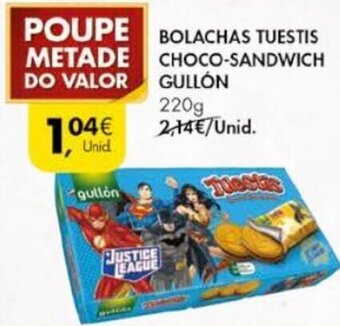 Pingo Doce Bolachas Tuestis Choco-Sandwich Gullón 220g promoção