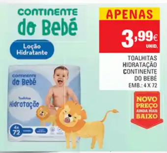 Continente Toalhitas Hidratação Continente 4x72 promoção