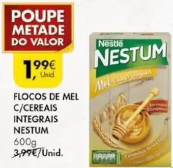Pingo Doce Flocos de Mel C/Cereais Integrais Nestum 600g promoção