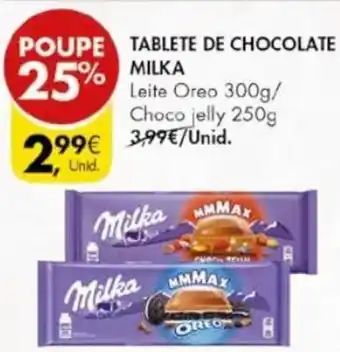 Pingo Doce Tablete de Chocolate Milka 300g/250g promoção