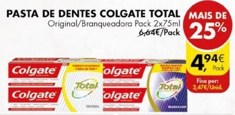 Pingo Doce Pasta de Dentes Colgate Total 2x75ml promoção