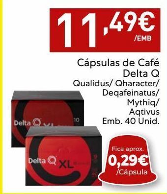 Amanhecer Cápsulas de café delta q promoção