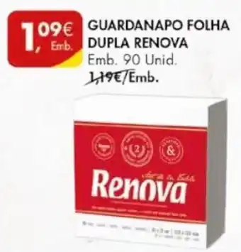 Pingo Doce Guardanapo Folha Dupla Renova 90 unid promoção