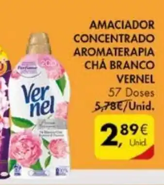 Amaciador Concentrado Aromaterapia Chá Branco Vernel 57 doses