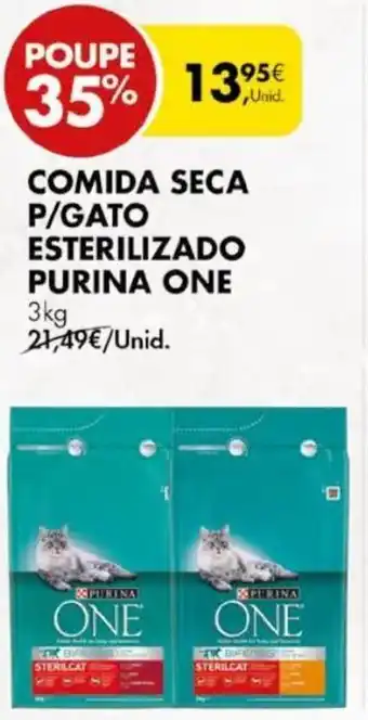 Pingo Doce Comida Seca p/Gato Esterilizado Purina One 3kg promoção