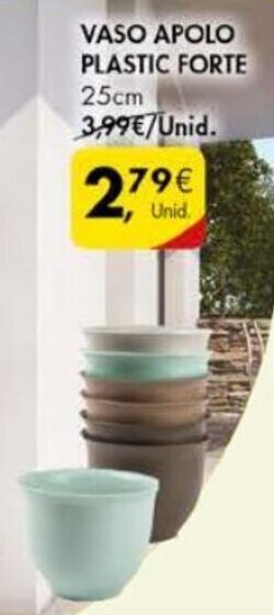 Pingo Doce Vaso Apolo Plastic Forte 25cm promoção