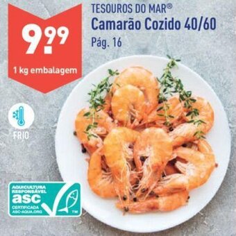 ALDI Tesouros do Mar Camarão Cozido 40/60 1kg promoção