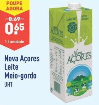 ALDI Nova Açores Leite Meio-gordo 1L promoção