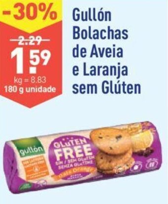 ALDI Gullón Bolachas de Aveia e Laranja sem Glúten 180g promoção