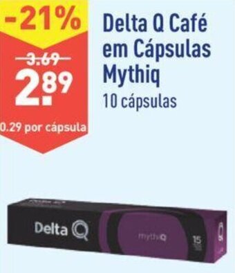 ALDI Delta Q Café em Cápsulas Mythiq 10 cápsulas promoção
