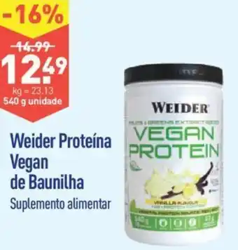 ALDI Weider Proteína Vegan de Baunilha 540g promoção