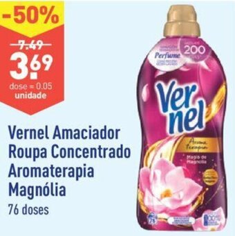 ALDI Vernel Amaciador Roupa Concentrado Aromaterapia Magnólia 76 doses promoção